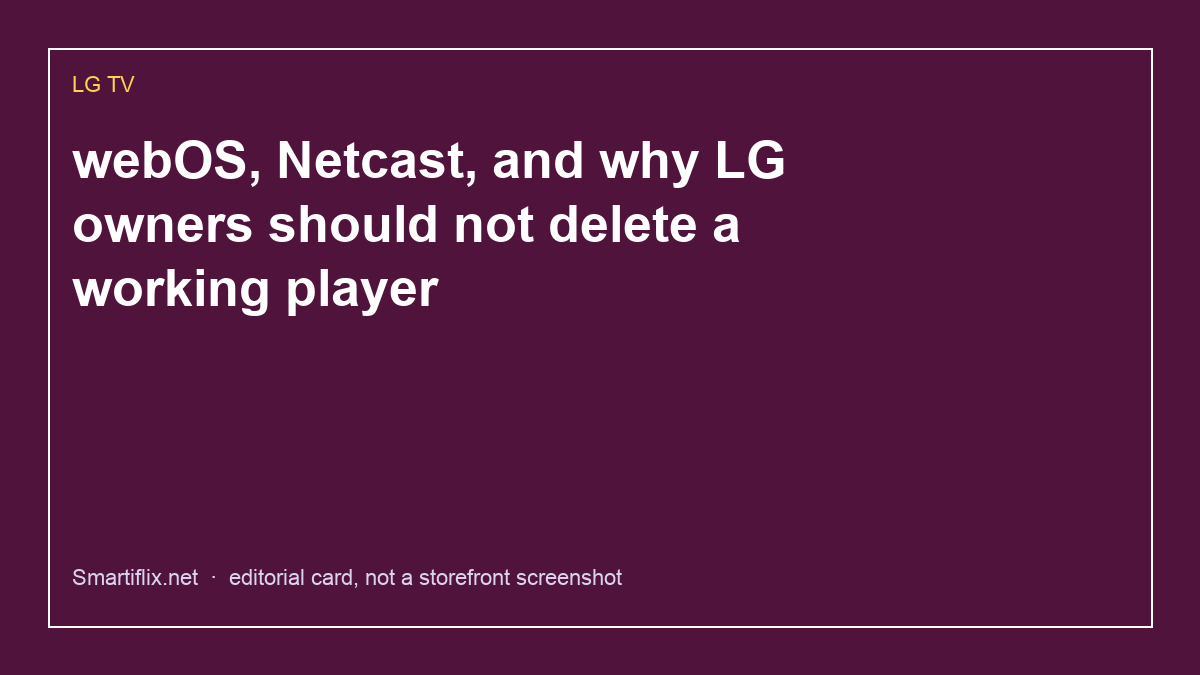 LG webOS IPTV caution