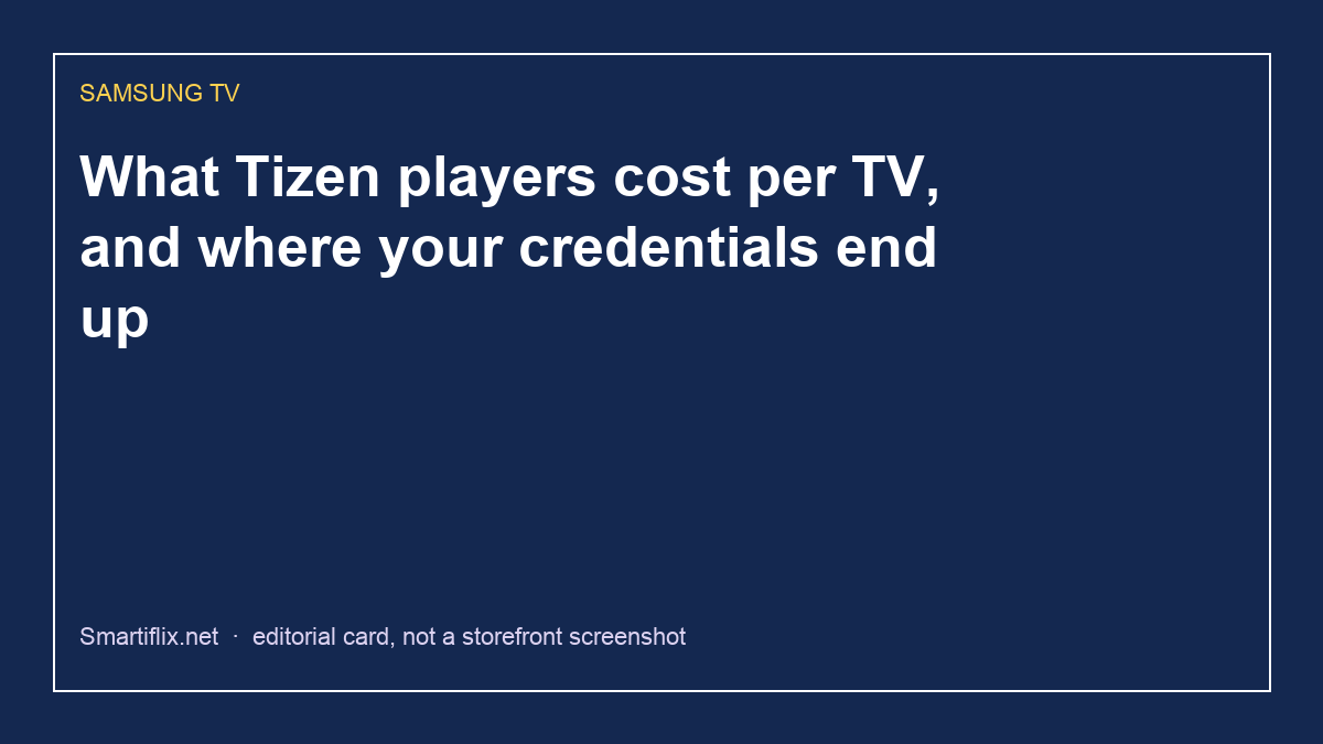 Samsung Tizen IPTV fee
