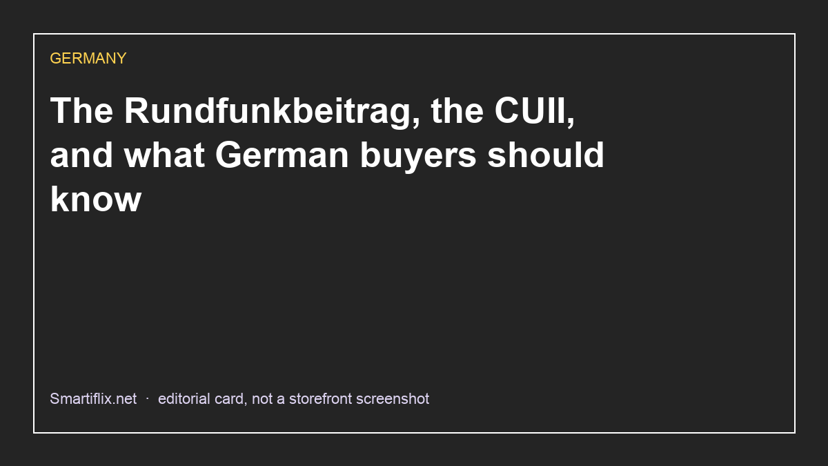 Germany IPTV household-fee guide