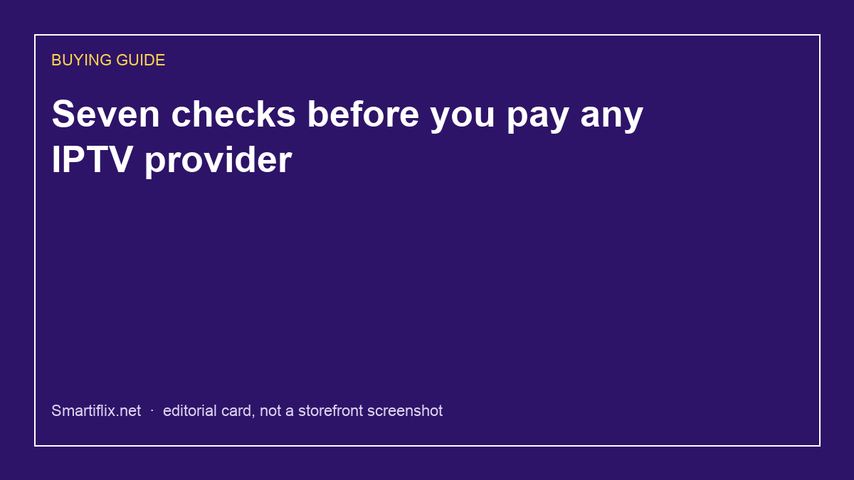 Seven IPTV pre-payment checks